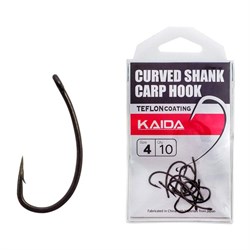 Крючки карповые Kaida Curved Shank Carp Hook BC01 №8 (уп.10шт) - фото 21746