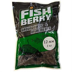 Пеллетс рыболовный медленно растворимый Fishberry темный 12 мм 1 кг - фото 21868
