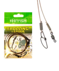 Поводок HITFISH Trolling leader (Nylon) 650мм d0.76 28.5кг (уп. 1шт) 21102 - фото 22412