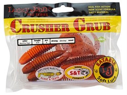 Твистеры съедобные LJ Pro Series Crusher Grub 3.9 in (99 мм), цвет T48, 5 шт 21577 - фото 23048