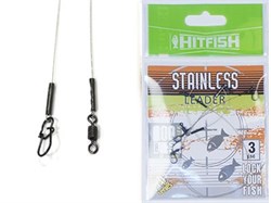 Стальной поводок HITFISH Stainless leader 200мм d 0.36 15.30кг 1*19 нитей белый уп.(3 шт) 22957 - фото 25641