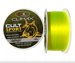 Леска Climax Cult Sport 1000m yellow 0,28mm 6,8kg  - фото 27504