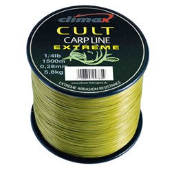 Леска CLIMAX CULT Carp Extreme Line 0,35mm 9,1kg mattolive (1000m)  - фото 27508