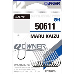 Крючок Owner 50611 Maru Kaizu Nickel №4  (уп. 12шт) - фото 28721