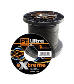 Плетеный шнур Aqua PE Ultra Extreme 1,00мм 71кг 100m (цвет черный)  24794 - фото 28999