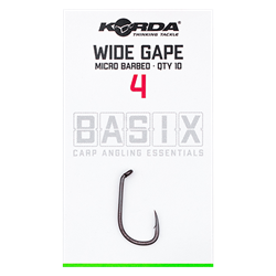 Крючок Korda Basix Wide Gape №4 с микробородкой  (уп.10шт) 25698 - фото 30357