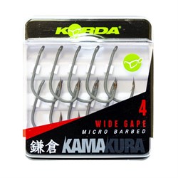 Крючок Korda Kamakura Wide Gape №4 с бородкой (уп.10шт) 25699 - фото 30359