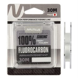 Флюорокарбон Nautilus Fluorocarbon 100% 0,148мм.,1,5кг, 30м. 26489 - фото 31565