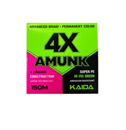 Шнур плетёный KAIDA AMUNK SUPER PE 4X 0.14мм 12.24кг 150м 27799 - фото 34101