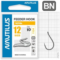 Крючок Nautilus Sting Feeder Фидер червь 1134BN № 12 (уп.10 шт) 15714 - фото 34256