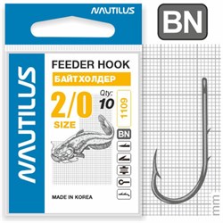 Крючок Nautilus Sting Feeder Байтхолдер S-1109BN №2/0  уп. (10 шт) 15705 - фото 34259