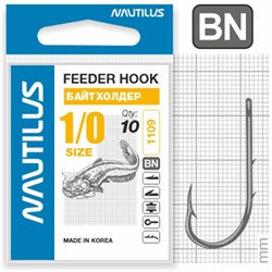 Крючок Nautilus Sting Feeder Байтхолдер S-1109BN №1/0  уп. (10 шт) 15704 - фото 34270