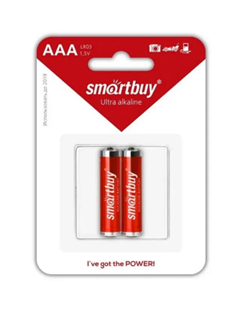 Батарейки Smartbuy LR03 (AAA) 2 шт.  30406 - фото 39021