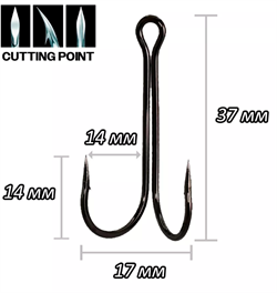 Крючок двойной CosmoCarp  long double №1 уп 5шт 30950