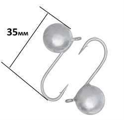 Мормышка вольфрам Шар д,11мм. 11,8гр  цв, серебро 31030 - фото 40308