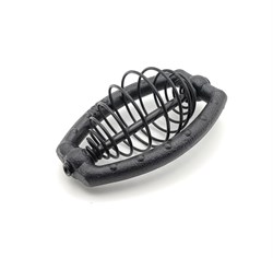 Кормушка CosmoCarp "Овал крашеный с пружиной" цв.черный 130гр 32263