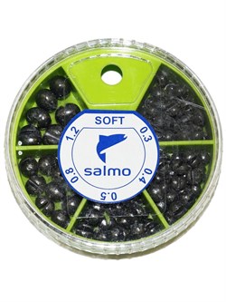Грузила Salmo ДРОБЬ SOFT мягкий 5 секц. 0.3-1.2г 60г набор 1 32513