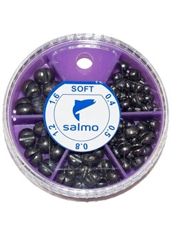 Грузила Salmo ДРОБЬ SOFT мягкий 5 секц. 0.4-1.6г 60г набор 2 32514