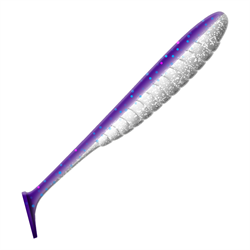 Приманка ZUB-BLEAK 100мм(4")-4шт, (цвет 036) фиолетовый верх - натурал низ 32645