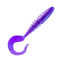 Приманка ZUB-TWIST 75мм(3")-6шт, (цвет 610) фиолетовый с блестками 32656