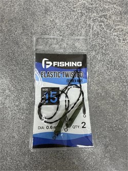 F-FISHING Отвод скрутка для поводка Elastic Twisted Feeder Rigs 15см 2шт 34010