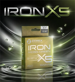 Плетеный шнур ZEMEX IRON X5 150 m, d 0.16 mm, moss green										 34152