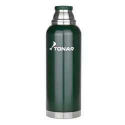 Термос (HS.TM-058-G) 1200ML с ситечком зеленый (2 крышки-кружки) TONAR 34583
