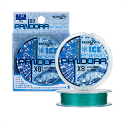 Плетеный шнур Hanzo Pandora Mega Strong ICE x8 #PE 1,2 50 м 0,19 мм Blue 34710