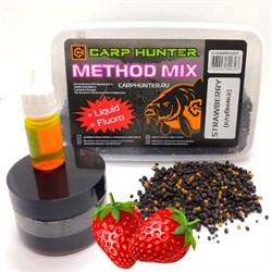 Method mix Pellets + Fluoro + Liquid Strawberry (клубника) CARPHUNTER - фото 5473