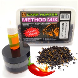 Method mix Pellets + Fluoro + Liquid Hot Demon (острые специи) CARPHUNTER - фото 5485