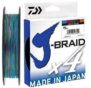 Шнур Daiwa J-Braid X4E 300м 0,10мм 3.8кг Multi Color