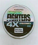 Плетенка KAIDA PRO FIGHTERS Dark Green 4x100м 0.16мм