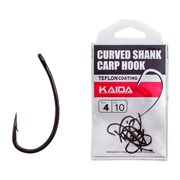 Крючки карповые Kaida Curved Shank Carp Hook BC01 №4 (уп.10шт)