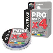 Шнур Nautilus Pro Braid X4 Multicolor d-0.18  9.1кг 20Ib 150м