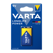 Батарейка алкалиновая Varta LONGLIFE POWER, 6LR61-1BL, 9В, крона