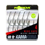 Крючок Korda Kamakura Wide Gape №4 с бородкой (уп.10шт) 25699