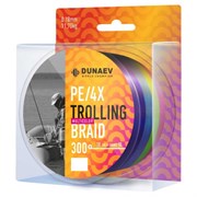 Шнур DUNAEV TROLLING BRAID PE X4 300м 0,24мм 15,50кг 27370