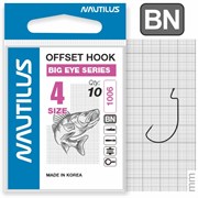 Крючок офсетный Nautilus Offset Big Eye Series Worm 1006 № 4 (уп. 10шт) 18254