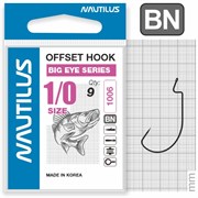 Крючок офсетный Nautilus Offset Big Eye Series Worm 1006 № 1/0 (уп. 9шт) 18257