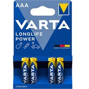 Батарейка Varta LR03/AAA Longlife Power Alkaline BL4 4903 уп, 4шт 28573