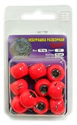 Груз крашеный разборная чебурашка "ШАР" 16гр, флуор. красный 10шт/уп 28711