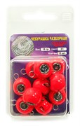 Груз крашеный разборная чебурашка "ШАР" 18гр, флуор. красный 10шт/уп 28712