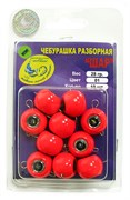 Груз крашеный разборная чебурашка "ШАР" 28гр, флуор. красный 10шт/уп 28717