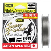 Шнур плетеный Duel PE Super X-Wire 4 #1,0 0,17мм 150м (silver) 28935