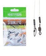 Стальной поводок HITFISH Stainless leader 150мм d 0.25 7,4кг 1*19 нитей белый уп.(3 шт) 29519