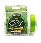 Плетеный шнур Kaida LEGEND 8X PE 150m 0,10мм 8.5кг light green 29878