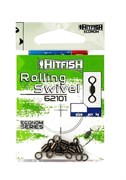 Вертлюг Hitfish Rolling Swivel 62101 #5 32кг (уп.10шт) 30435