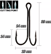 Крючок двойной CosmoCarp  long double №1/0 уп 5шт 30949