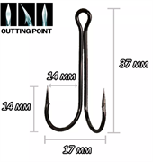 Крючок двойной CosmoCarp  long double №1 уп 5шт 30950