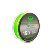 CARP PRO Шнур плетеный Diamond под спод-маркер PE X4 Fluo зеленый 0,16мм 15lb 200м 31329